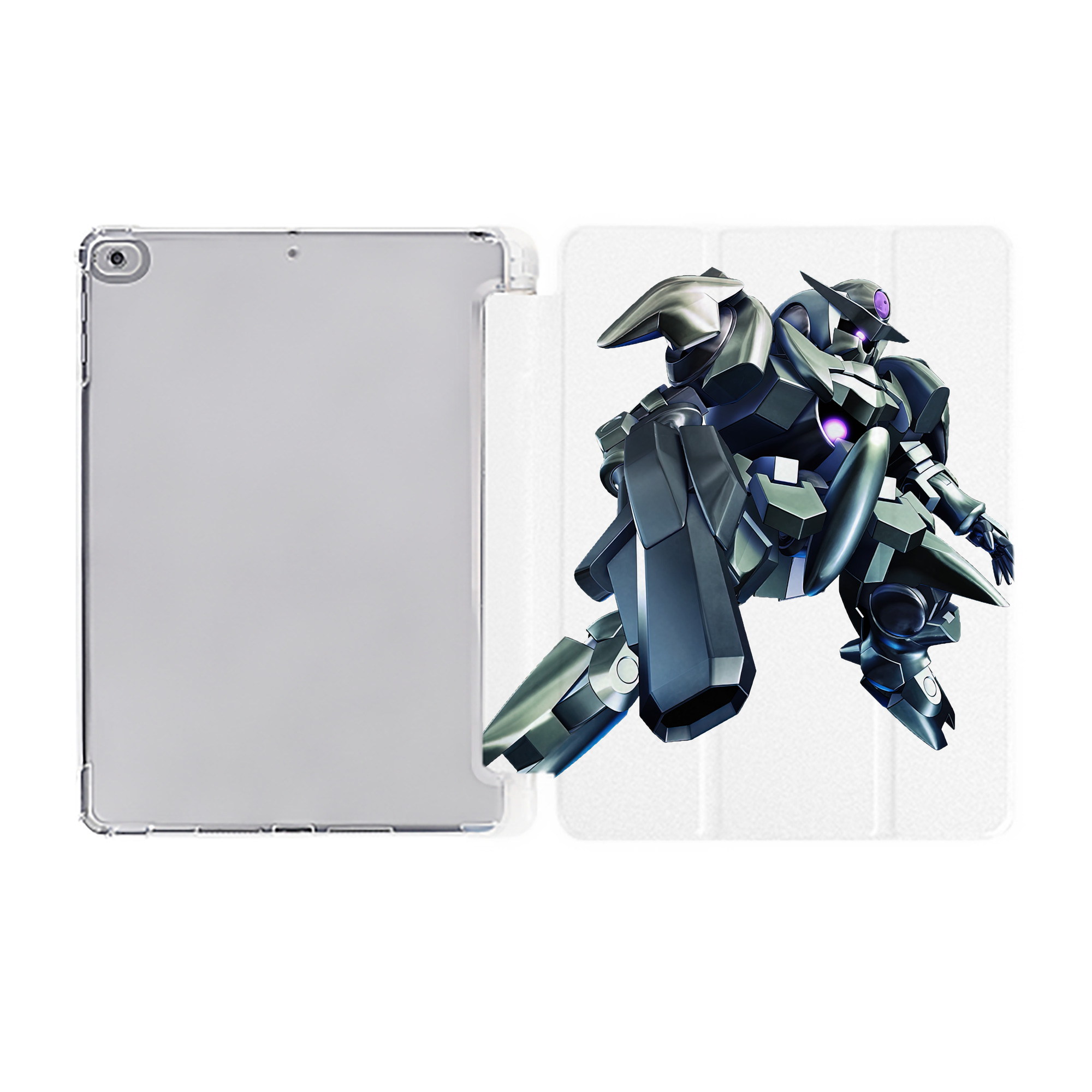 （画像用） 機動戦士ガンダム Mobile Suit Gundam IPad ケース ペン収納付き 三つ折りスタンド PUレザー×シリコン 対応機種9.5/10.5/10.9インチ